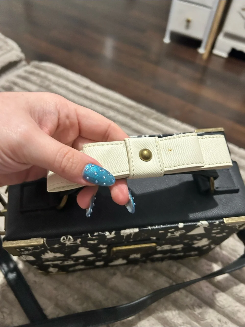 Loungefly Black & Cream Cinderella Silhouette Storybook Crossbody Bag